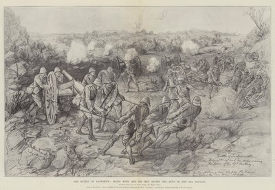 The Battle of Ladysmith, Major Wing and his Men saving the Guns of the 69th Battery by Melton Prior